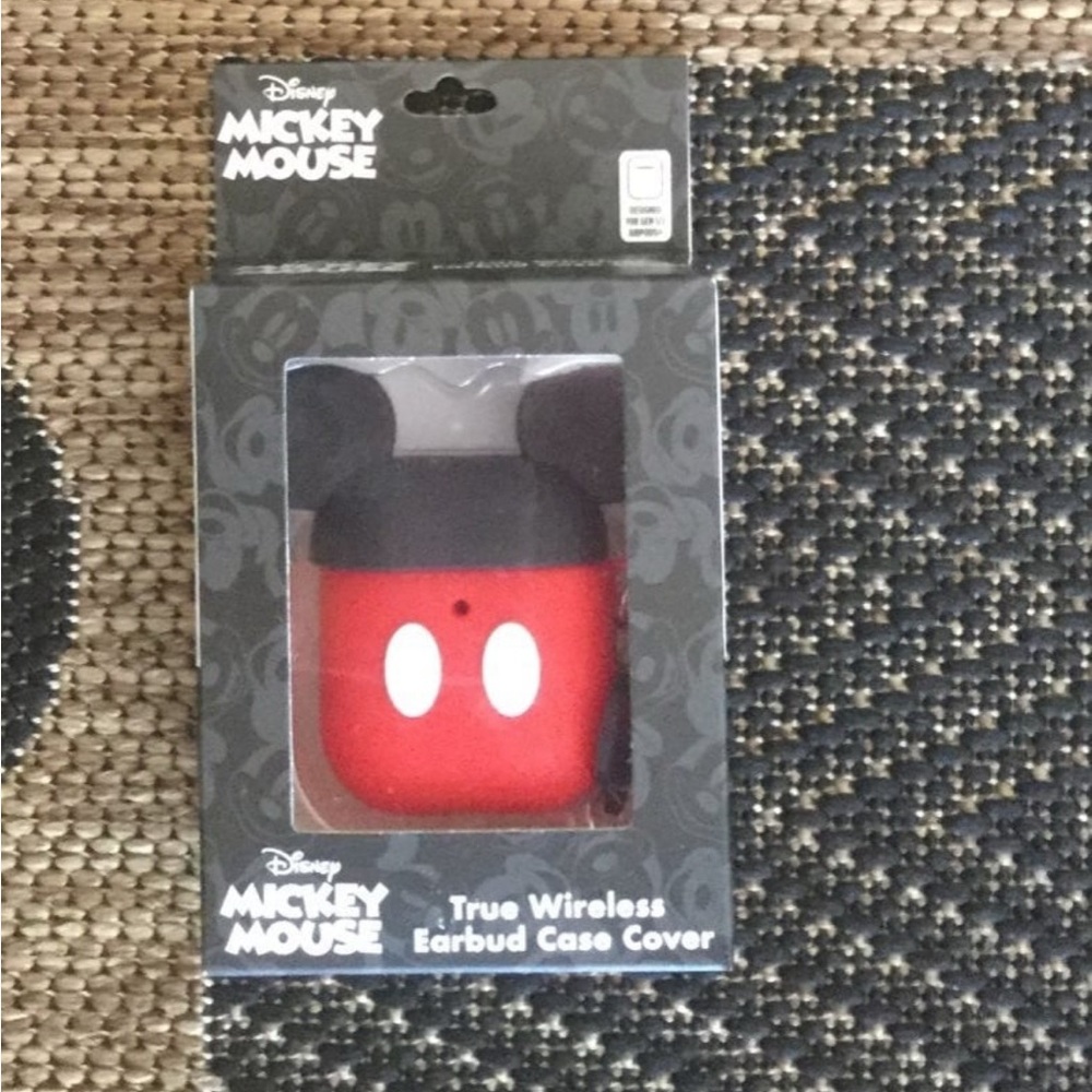 Disney Mickey Mouse Red and Black Earbud Case